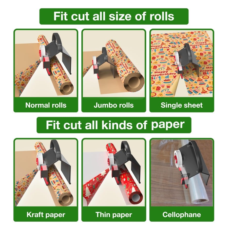 🎅Christmas Pre Sale - 49% OFF🎁Wrapping Paper Cutter & Tape Dispenser