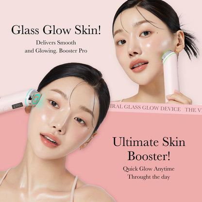 Booster Pro Pink Bear Edition Skincare SETㅣPair Kbeauty Viral Glass Glow Device with Skincare