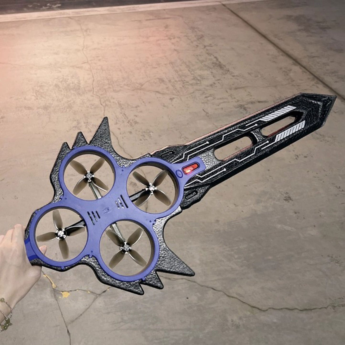 Flying Sword RC Drone Toy – Hand Controlled Light Up Sword Aircraft, Cool High-Tech Remote Control Glider for Kids & Boys