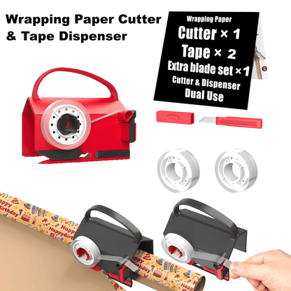 🎅Christmas Pre Sale - 49% OFF🎁Wrapping Paper Cutter & Tape Dispenser