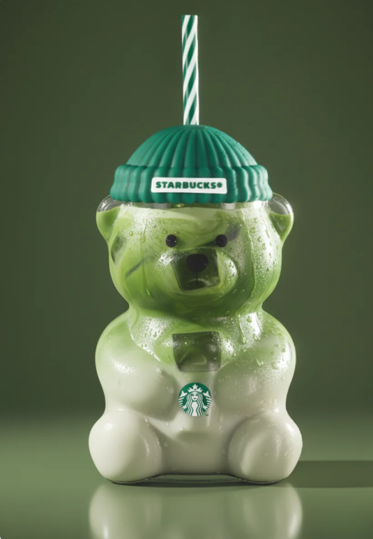 Barista Glass Bear