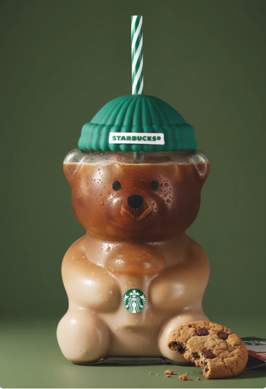 Barista Glass Bear