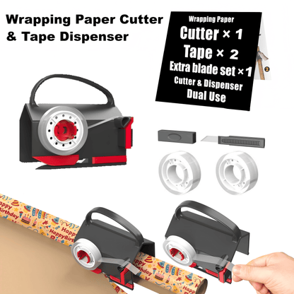 🎅Christmas Pre Sale - 49% OFF🎁Wrapping Paper Cutter & Tape Dispenser