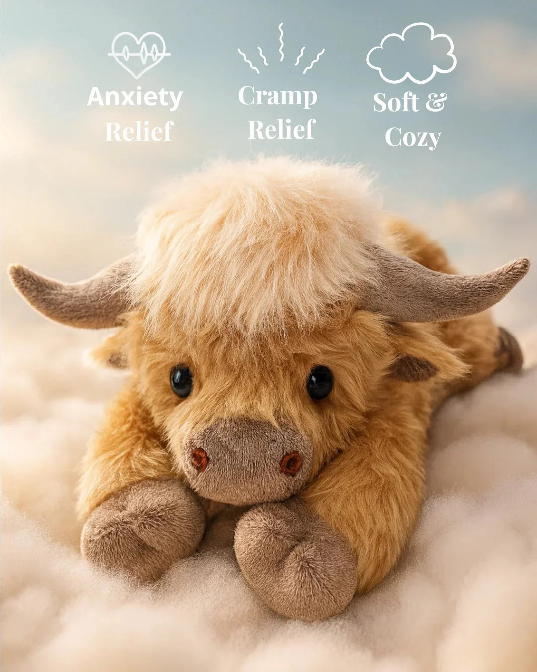 ⏰Christmas Limited Sale!!🎄90K+ SOLD! 🎁✨Cute Cartoon Highland Cow Stuffed Toy