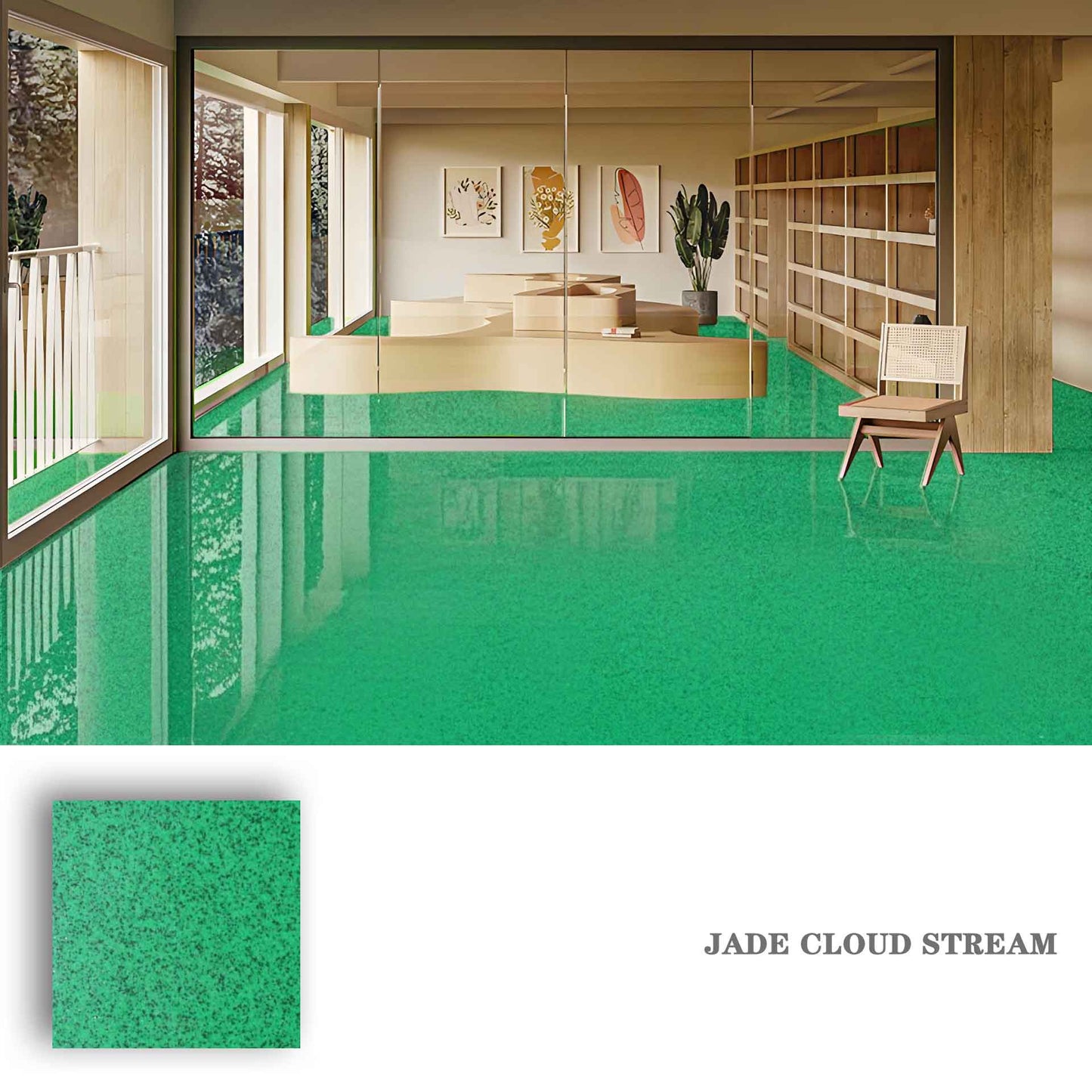 Newly High-Gloss Marble Finish Epoxy Floor Coating