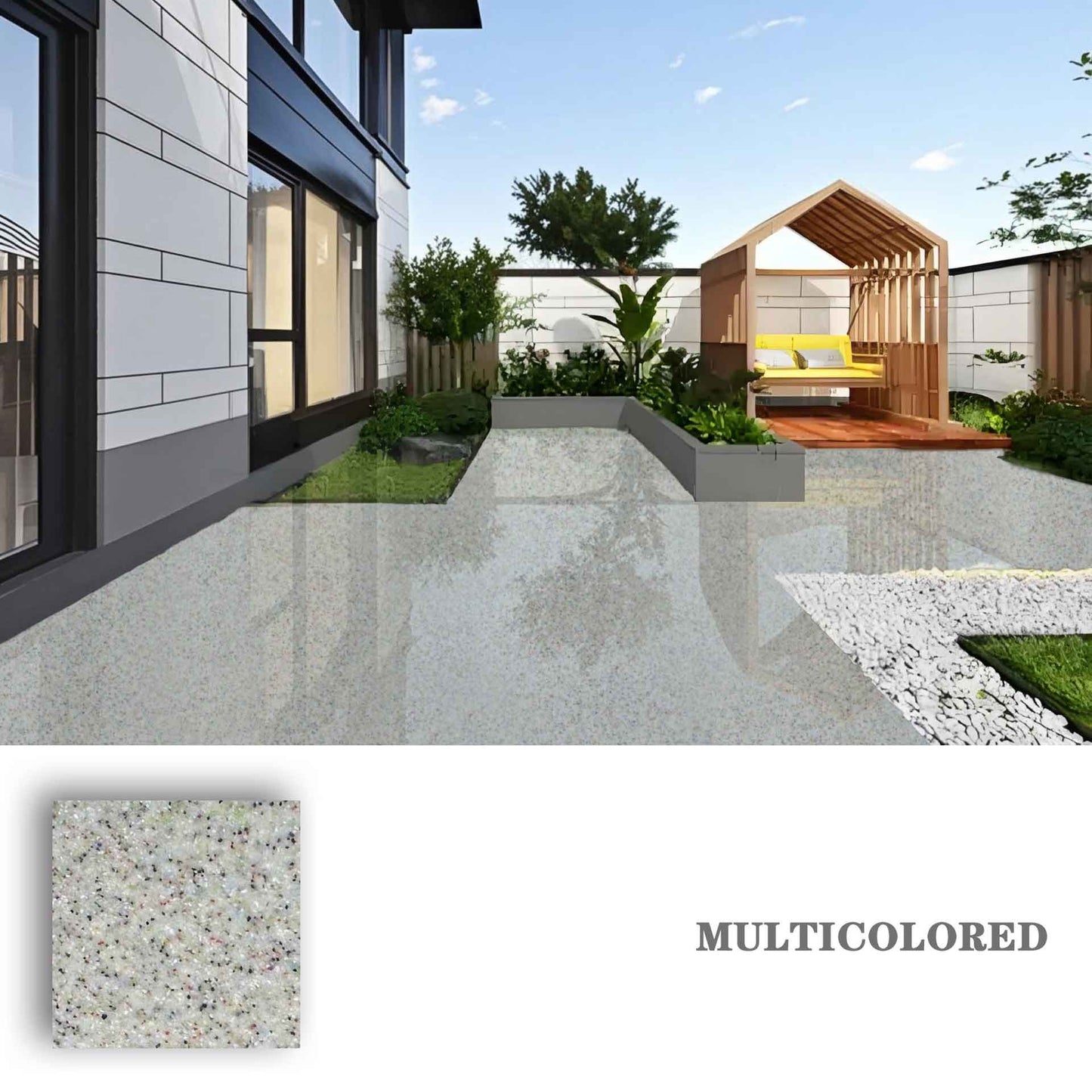 Newly High-Gloss Marble Finish Epoxy Floor Coating