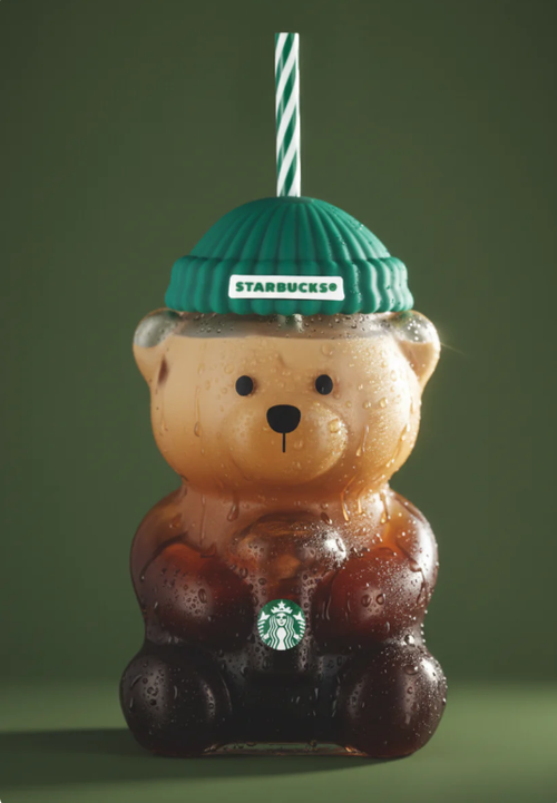 Barista Glass Bear