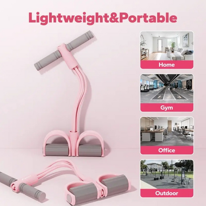 21 Fitness Resistance Bands-4 Tube Pedal Ankle Puller