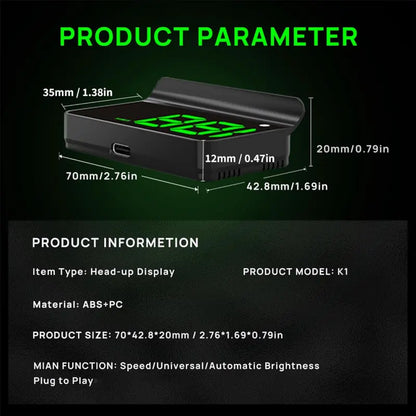 Head up Display Car GPS Digital Speedometer