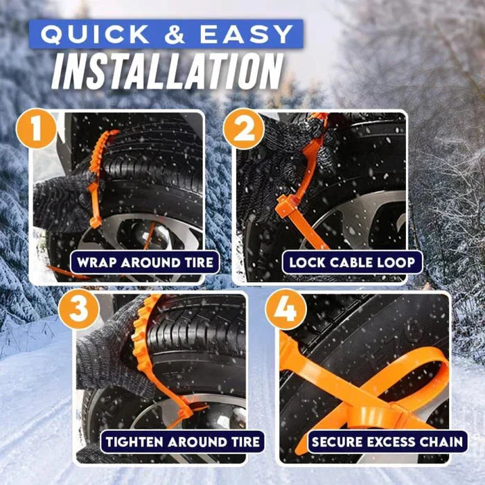 🔥Winter Hot Sale🔥Universal Reusable Anti-skid Nylon Tire Chains