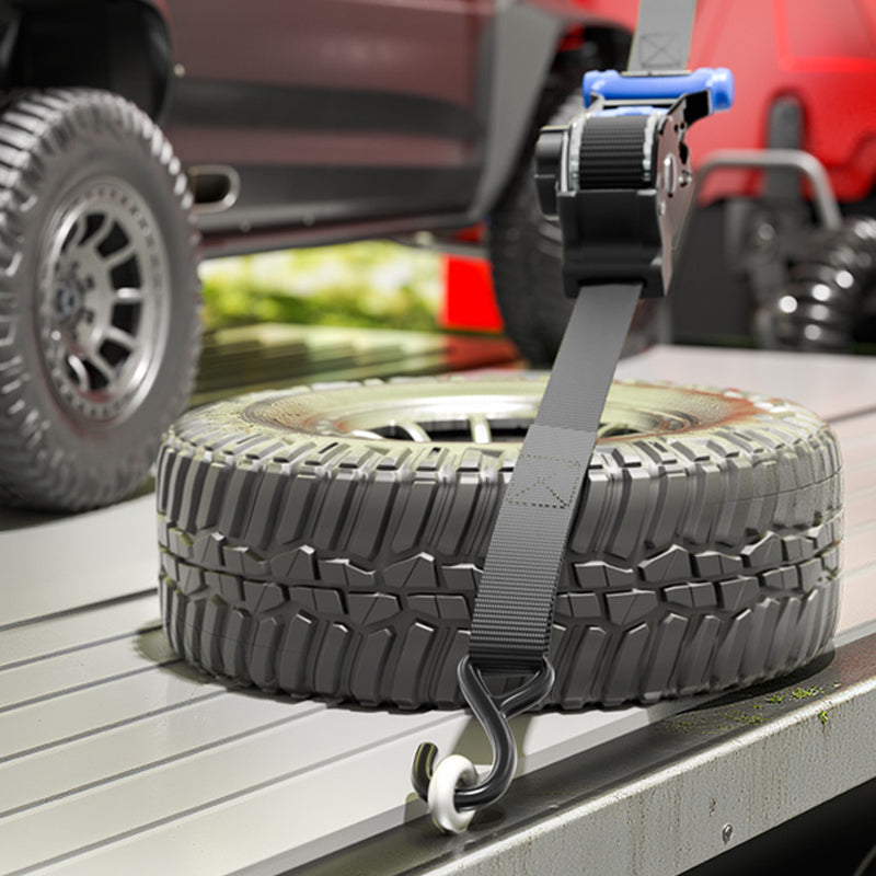 🚚Heavy-Duty Retractable Ratchet Tie-Down Strap